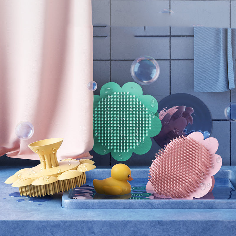 Baby Silicone Shampoo Brush – Gentle Scalp Massager & Cradle Cap Brush