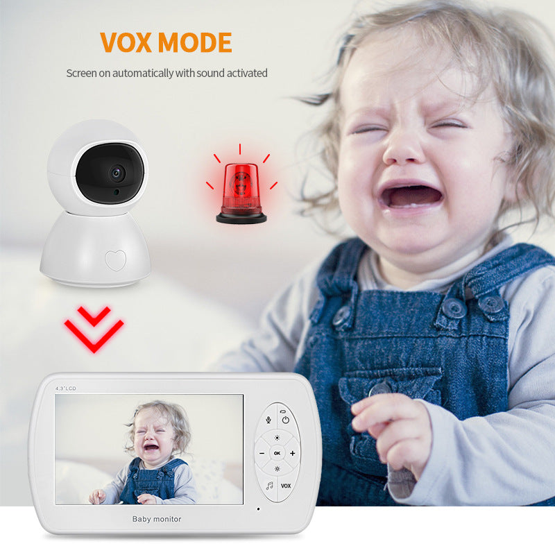 4.3" 1080P Baby Monitor – Full HD Video Monitor with Night Vision & Two-Way Audio