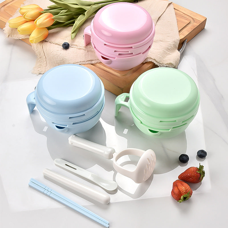 Manual Baby Food Grinding Bowl – Side-Grip Food Masher Set