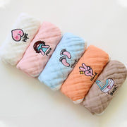 Embroidered Baby Saliva Towel – Soft Cotton Baby Bib & Drool Cloth — 1