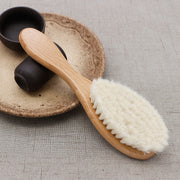 Baby Wooden Hair Brush Set – Soft Wool Bristle Newborn Brush — 3