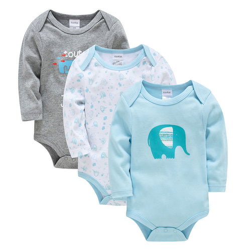 Long Sleeve Baby Outfit – Cartoon Cotton Newborn Clothes