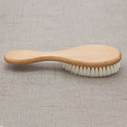 Baby Wooden Hair Brush Set – Soft Wool Bristle Newborn Brush — 4