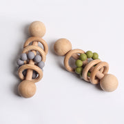 Beech Wood Baby Rattle & Teether – Natural Wooden Sensory Toy — 4