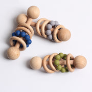 Beech Wood Baby Rattle & Teether – Natural Wooden Sensory Toy — 6