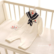 Navy Style Baby Onesie – Soft Cotton Newborn Outfit — 1