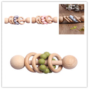 Beech Wood Baby Rattle & Teether – Natural Wooden Sensory Toy — 5