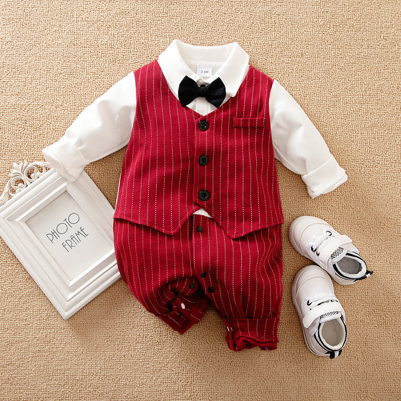 Baby Boy Romper – Soft Long Sleeve Autumn Outfit