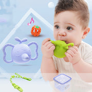 Elephant Silicone Teether & Rattle – Baby Gum Soothing Toy — 2