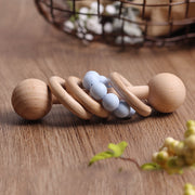 Beech Wood Baby Rattle & Teether – Natural Wooden Sensory Toy — 3