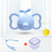 Elephant Silicone Teether & Rattle – Baby Gum Soothing Toy — 1