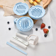 Manual Baby Food Grinding Bowl – Side-Grip Food Masher Set — 6