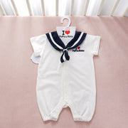Navy Style Baby Onesie – Soft Cotton Newborn Outfit — 4