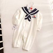 Navy Style Baby Onesie – Soft Cotton Newborn Outfit — 5